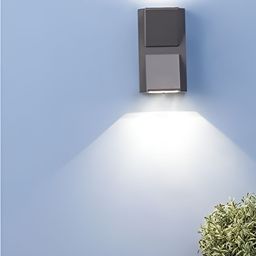 KINIS Black & White Aluminium Rectangle Shaped Wall Lamp-7
