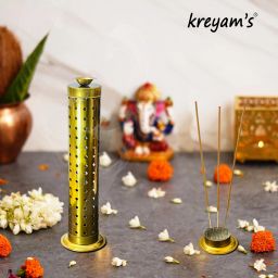Incense Stick Agarbatti Stand With Ash Catcher & Dhoop Holder Stainless Steel Incense Holder-2