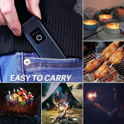 nvirav Smart Fingerprint Sensor Lighter Flameless Windproof Lighter Double Side Cigarette Ignition Lighter USB Rechargeable Lighter Best Gift for Your Friend, Family Pocket Lighter image 5