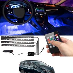Multicolor 48LED/4Pcs Atmosphere Car Interior Light With Remote Control-182 Car Fancy Lights-image-42