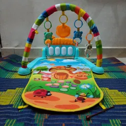 Durable Baby Play Gym Mat with Animal Prints and Light-Up Piano-10