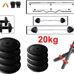 l'avenir FITNESS SET + 3ft(Straight + Bend) BARBELL + FITNESS ACCESSORIES- BEST EXERCISE Fitness Accessory Kit Kit-picture-27