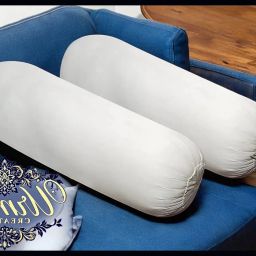 Round Microfibre Solid Bolster Pack of 2-image-96