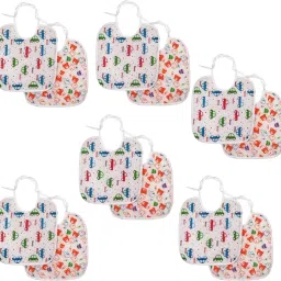 Premium Super Soft Cotton Bibs Multi Colour and Multi Design (Pack of 12)-image-22