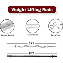 YMD Set Of 30 Rods & Plates Home Gym Combo image 2