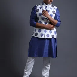THETAA Woven Design Sleeveless Nehru Jacket-picture-26
