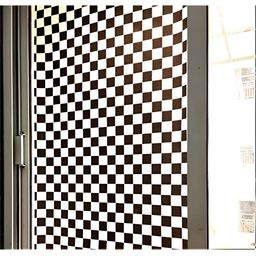 INDIAN ROYALS Black & White Checked Printed Self-Adhesive & Durable Wall Sticker-5