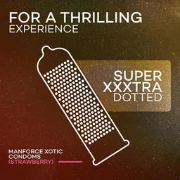 Manforce Men Set Of 2 Xotic Condom- Strawberry & Overtime Condom- Pineapple- 10 -Pcs Each image 3