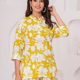 HARGUN NIGHT WEAR Women Yellow Night suits-image-76