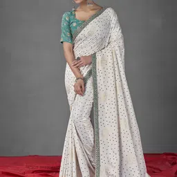 Sangria Tussar Bandhani Printed Saree With Blouse Piece-picture-12
