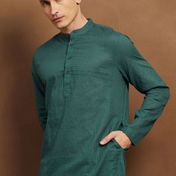 Melange by Lifestyle Men Solid Cotton Kurta-picture-24