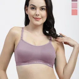 SHYAM SONS FLAIR Women Pack Of 3 Solid Full Coverage Non-Wired Bra-image-65