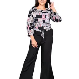 LIME N LEMON Girls Printed Top with Trousers-image-49