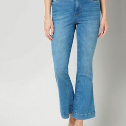 Kraus Jeans Women Flared High-Rise Light Fade Jeans-image-25