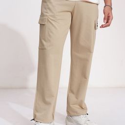 HIGHLANDER Men Comfort Straight Fit High-Rise Cargos Trousers-image-51