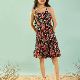 Cherry & Jerry Girls Floral Printed Fit & Flare Dress-image-11