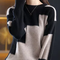 StyleCast Women Colourblocked Round Neck Long Sleeves Pullover Sweatshirt-picture-5