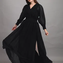 Raiyani Fashion Applique Georgette Fit & Flare Maxi Dress-picture-20