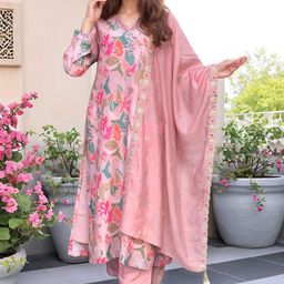 Moda Rapido Women Floral Printed Kurta with Trousers & Dupatta-picture-43