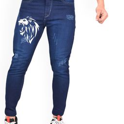styzon Men Jean Slim Fit Mildly Distressed Light Fade Jeans-image-72