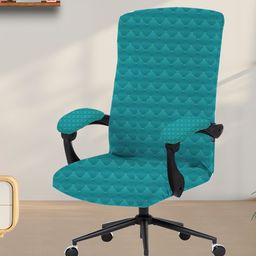 Eleganta Green Printed Stretchable Chair Cover-picture-29