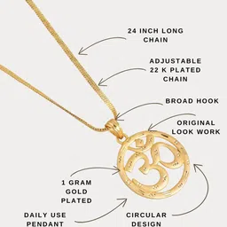 Anouk Gold-Plated Circular Pendants with Chains image 5