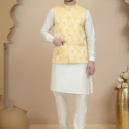 Jompers Men Solid Kurta with Pyjamas-12