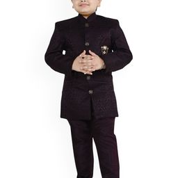 BAESD Boys Woven Design Indo Western Sherwani Set-54
