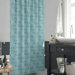 ArtzFolio Blue & Black Cycle Printed Waterproof Shower Curtain-image-24