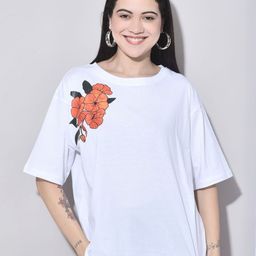 FFU Women Printed Applique T-shirt-image-88