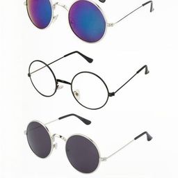 Arzonai Unisex Clear Lens & Purple Sunglasses-picture-9