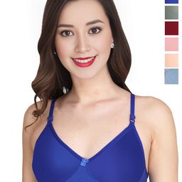 Liigne Women Pack of 6 Solid Full Coverage Non Padded Bra-picture-41