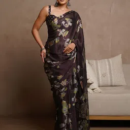 KALINI Floral Poly Chiffon Saree-image-39