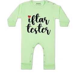 Arvesa Kids-Unisex Green Cotton Rompers-picture-22