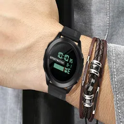 Hala Men Dial & Straps Digital Multi Function Watch HALA-1140-BLACK image 5