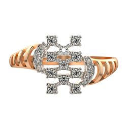 VALANOVA 14K Rose Gold Diamond Studded Ring 1.88 g-image-73