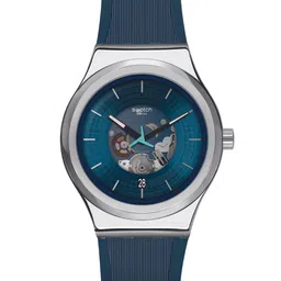 Swatch Unisex Skeleton Dial & Bracelet Style Straps Analogue Automatic Motion Powered Watch-15