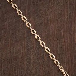 Kushal's Fashion Jewellery Women Cubic Zirconia Gold-Plated Link Bracelet-47