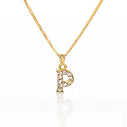 CZARDONIC Gold-Plated Pendants with Chains-34