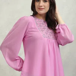 Vishudh Embroidered Bishop Sleeves Ethnic Top-image-69