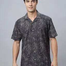 NEON CHILLIE Men Comfort Fit Cuban Collar Floral Printed Cotton Casual Shirt-image-70