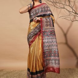 RACHNA Kalamkari Tissue Saree-image-79