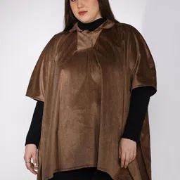LetsDressUp Women Plus Size Shirt Collar Poncho-picture-23