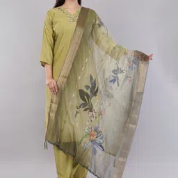 JIDI FASHION Embroidered Kurta & Trouser With Dupatta-picture-37
