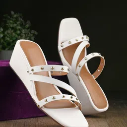 Zebba Women Embellished Wedge Heel Open Toe Strappy Sandals-57