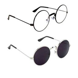 Arzonai Unisex Pack Of 2 Round Sunglasses With UV Protected Lens-picture-17