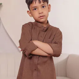Stuffie Land Boys Classic Striped Casual Shirt-image-37