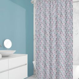 ArtzFolio White & Purple Printed Waterproof Shower Curtain-image-71