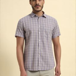 Cantabil Men Comfort Checked Casual Shirt-image-91