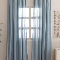 HOMEMONDE Grey Set of 2 Sheer Window Curtain-5